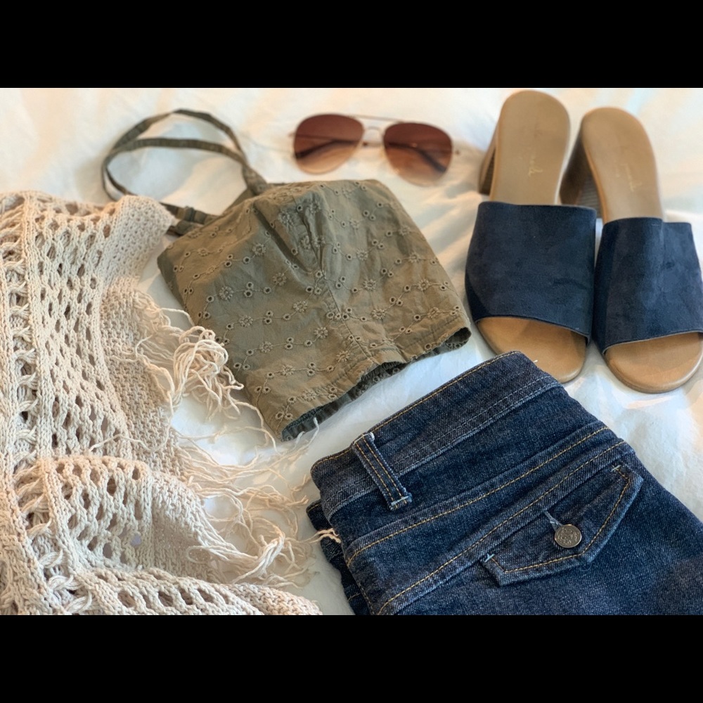 Olive green crop top
